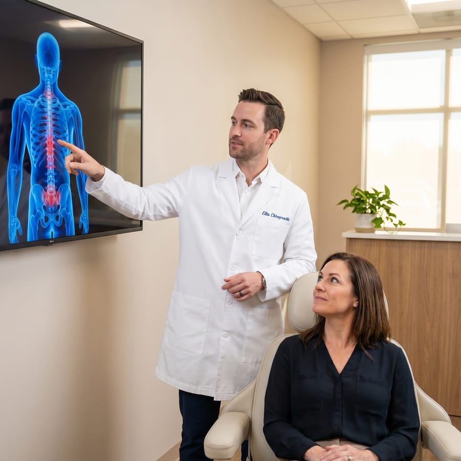 Example chiropractic clinic ad generated by Steadywork